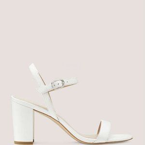 STWEART WEITZMAN - DANCER 75 BLOCK SANDAL - NEVER WORN - SIZE 8 - WHITE